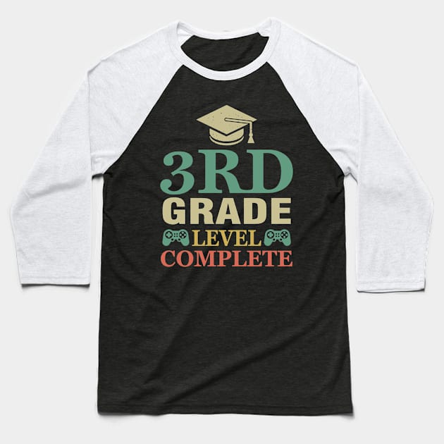 3rd grade level complete Video Gamer Graduation Cute Baseball T-Shirt by crosszcp2